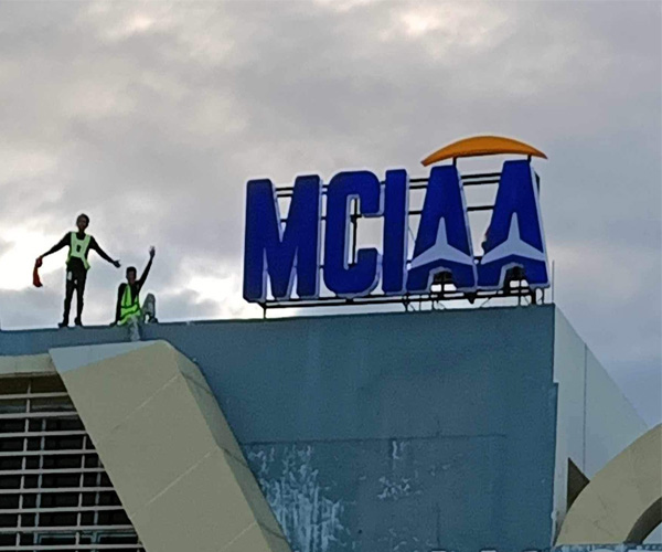 Rooftop built-up letters at Mactan-Cebu International Airport