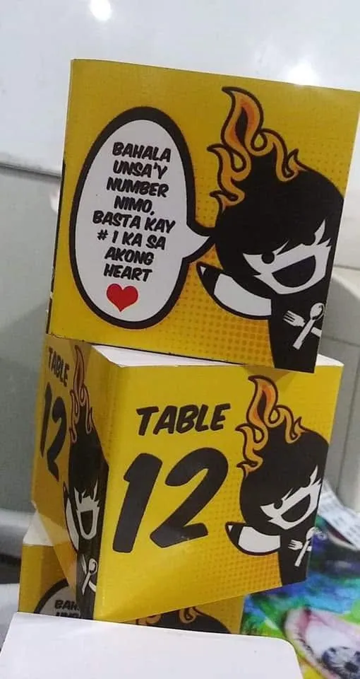 Menu, fresh off MCAV's printer