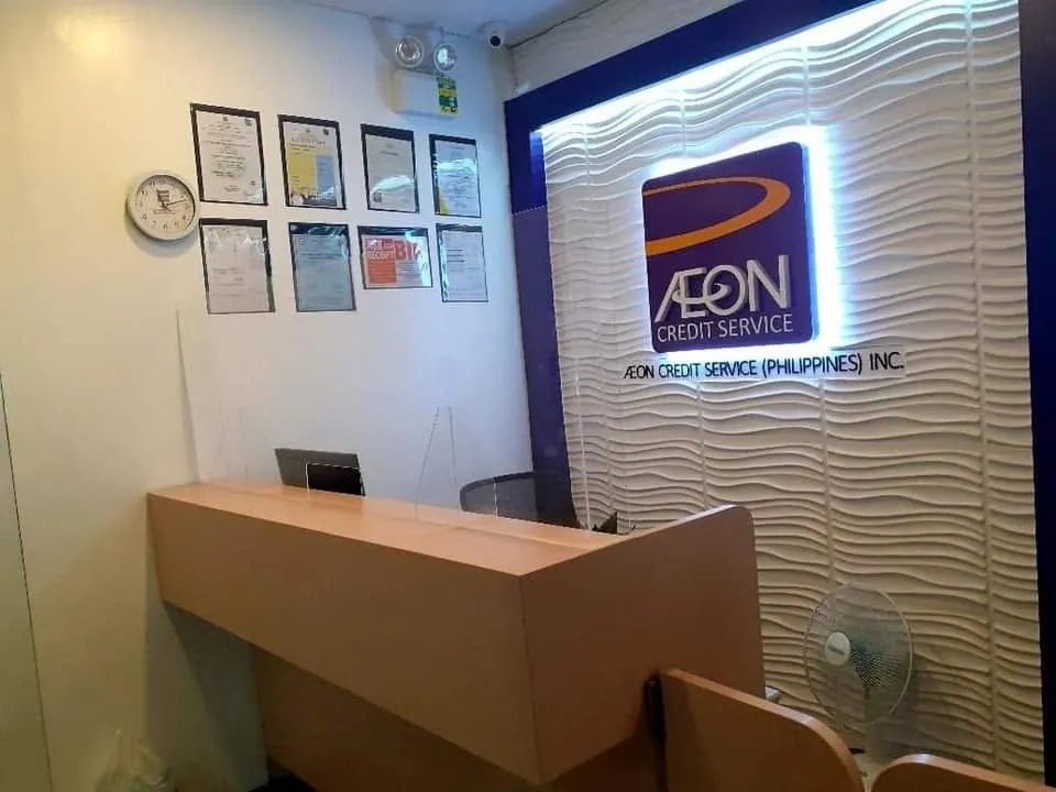 AEON Credit Service lighted sign, printed and installed by MCAV