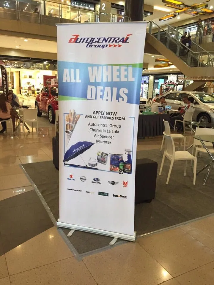 Autocentral Group roll-up banner, printed and installed by MCAV