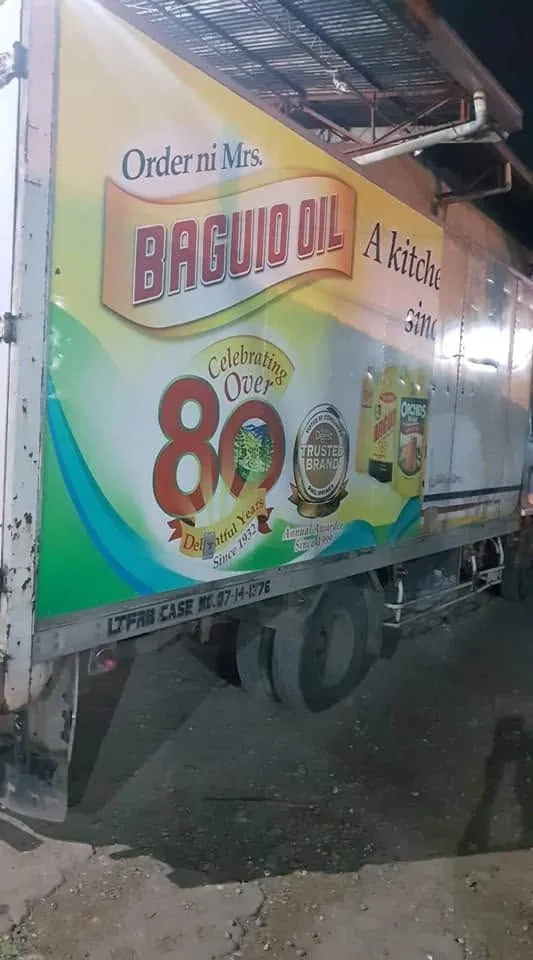 Baguio Oil vehicle wrap, printed and installed by MCAV