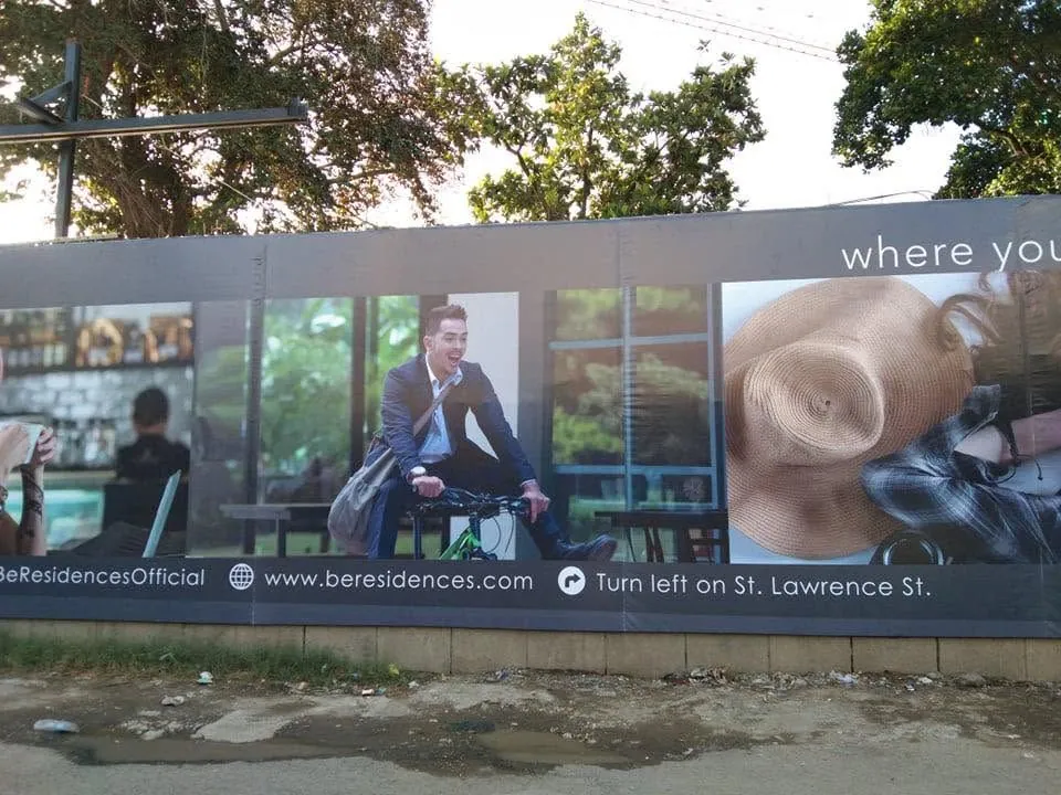 be Residences tarpaulin, printed and installed by MCAV