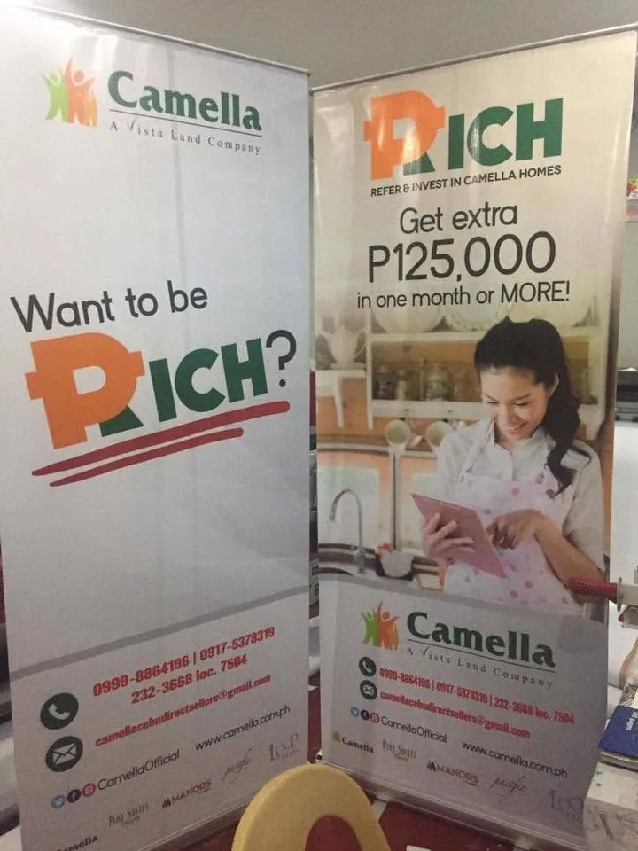 Camella roll-up banner, fresh off MCAV's printer