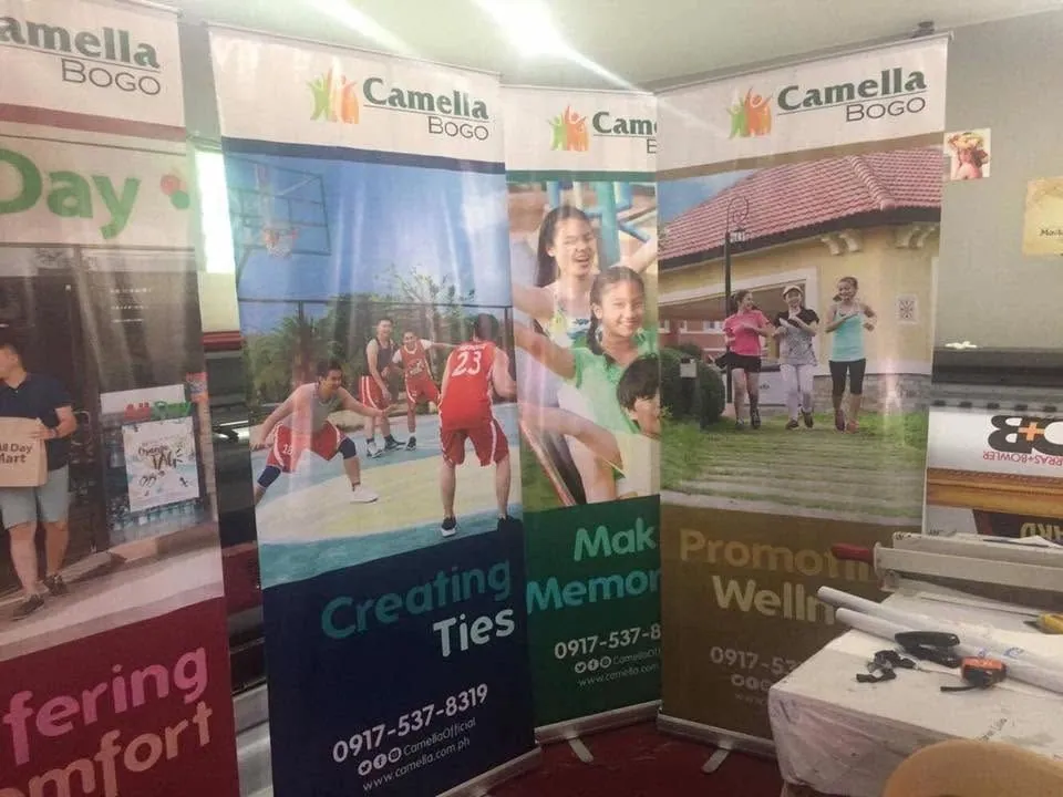 Camella roll-up banner, fresh off MCAV's printer