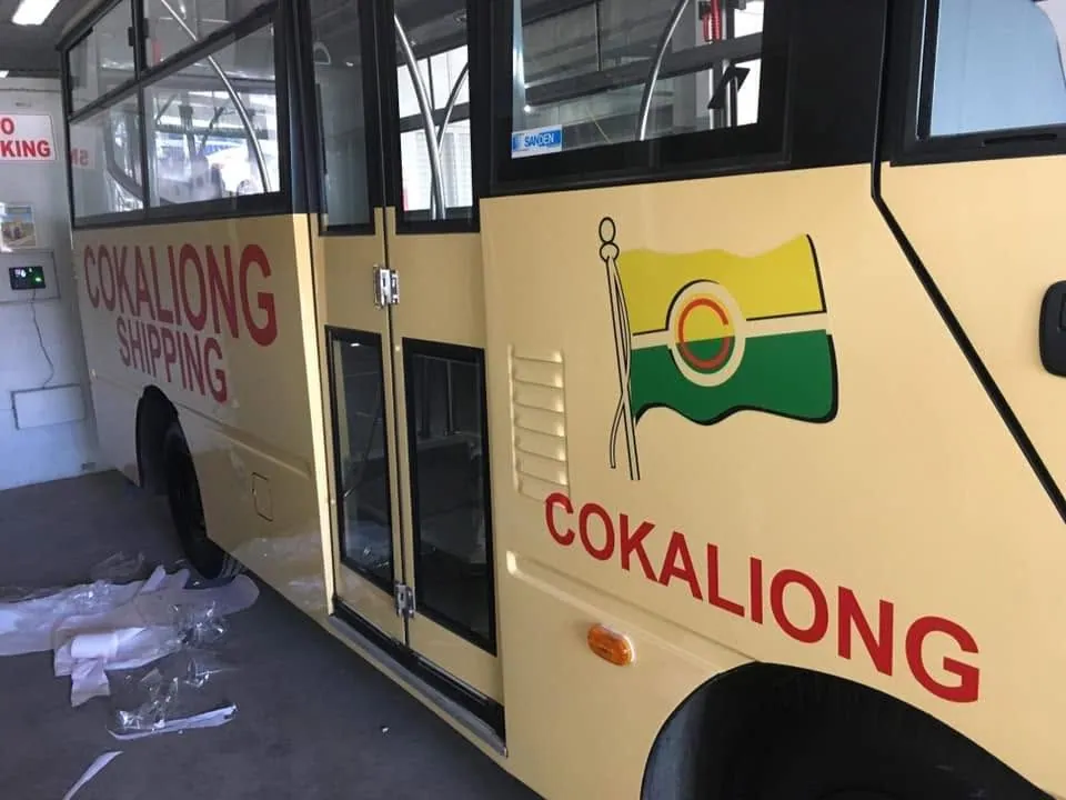 Cokaliong Shipping Lines vehicle wrap, printed and installed by MCAV