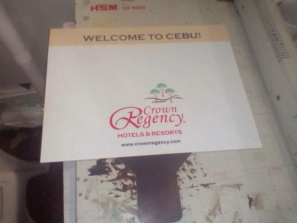 Crown Regency Hotels & Resorts sintra board display, fresh off MCAV's printer