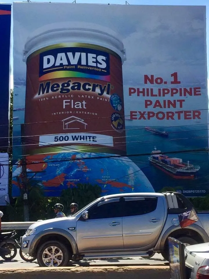 Davies Paints billboard, printed and installed by MCAV