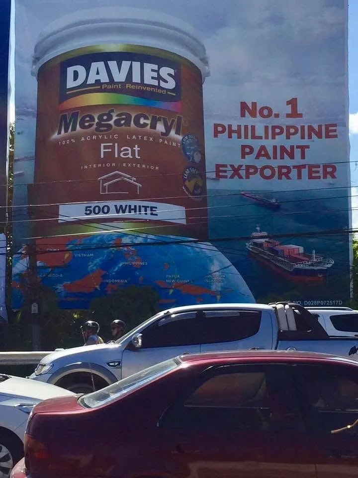 Davies Paints billboard, printed and installed by MCAV
