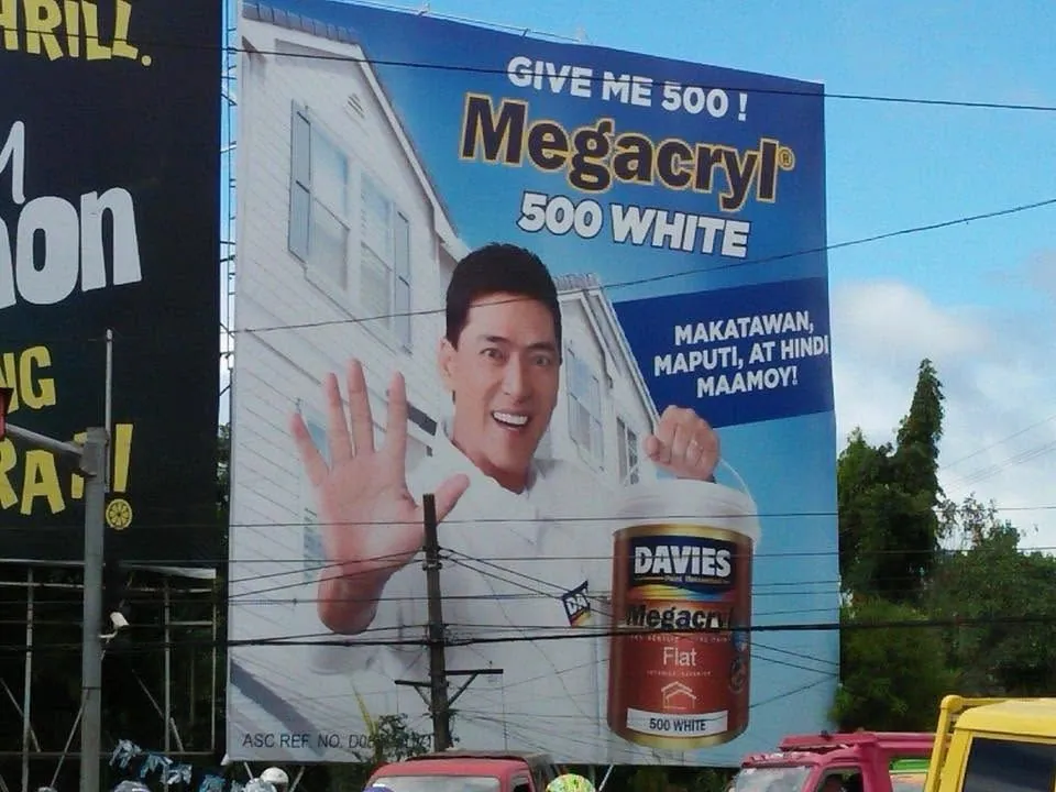 Davies Paints billboard, printed and installed by MCAV