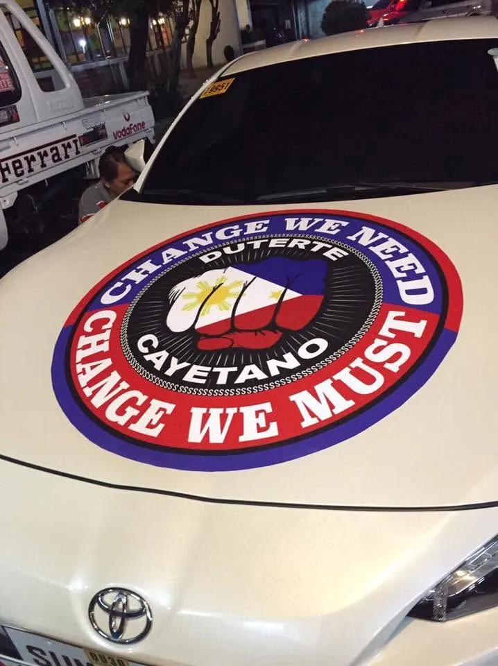 Election campaign vehicle wrap, printed and installed by MCAV