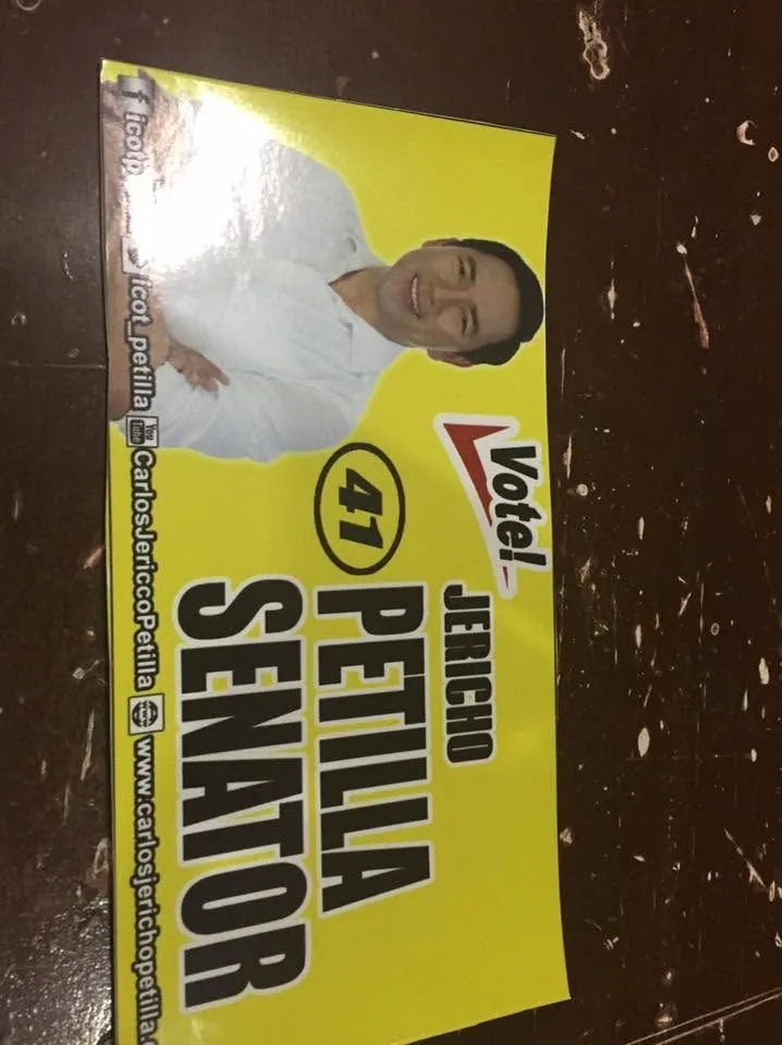 Election campaign tarpaulin, fresh off MCAV's printer