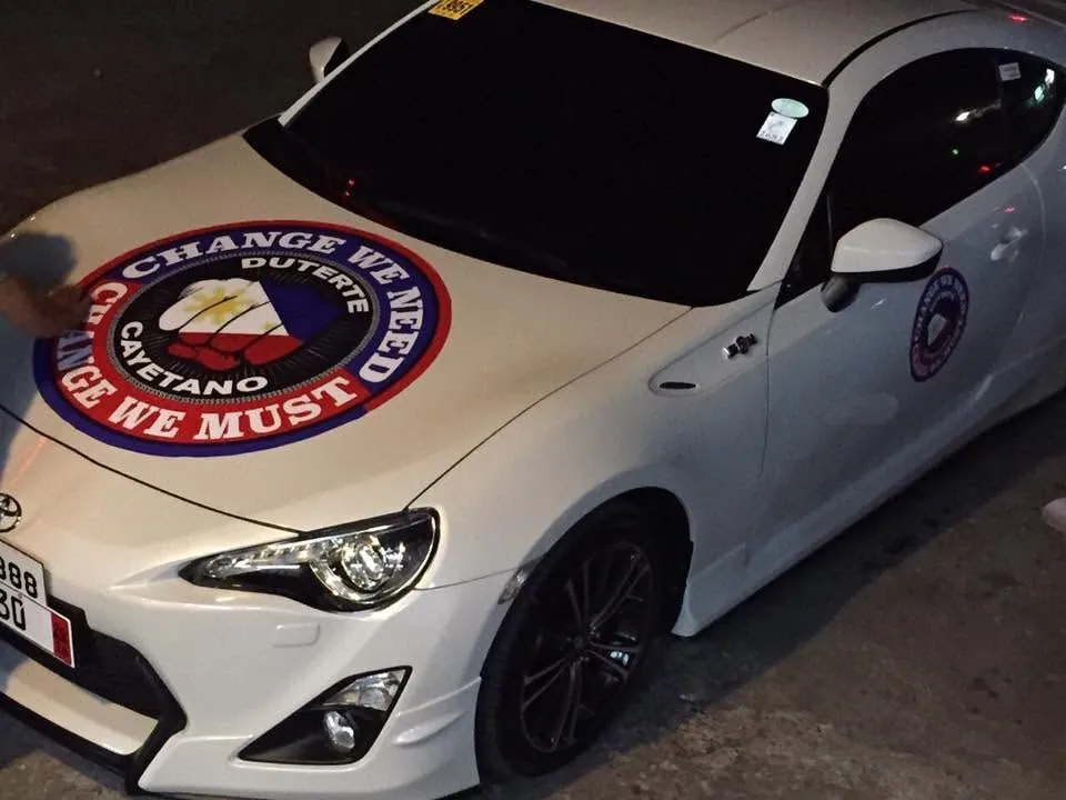 Election campaign vehicle wrap, printed and installed by MCAV