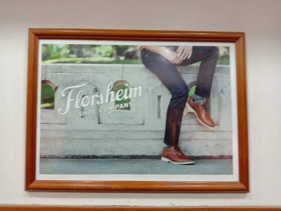 Florsheim posters, printed and installed by MCAV