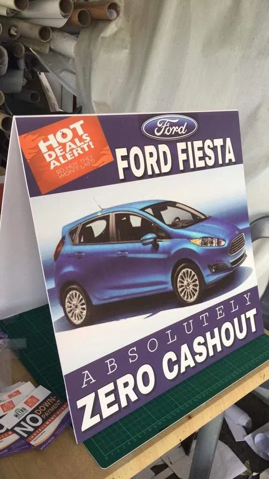 Ford standee, fresh off MCAV's printer