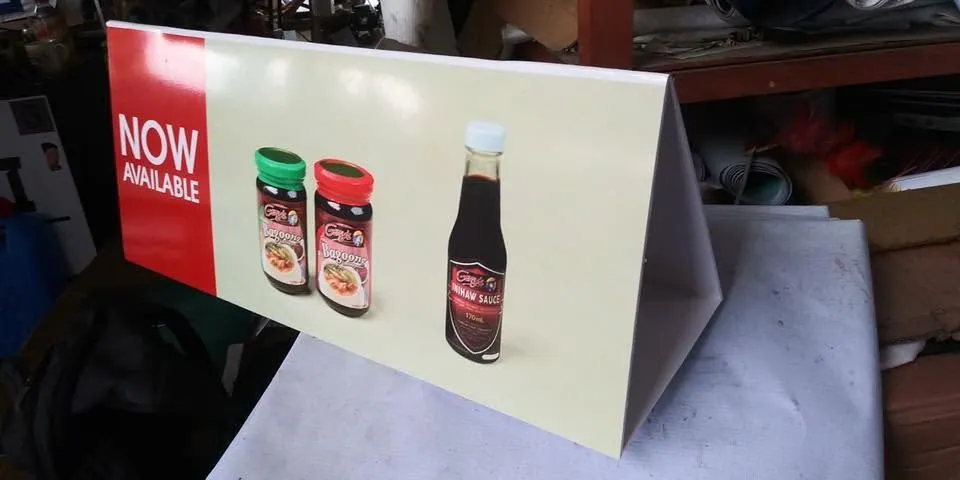 Gerry's Grill sintra board display, fresh off MCAV's printer