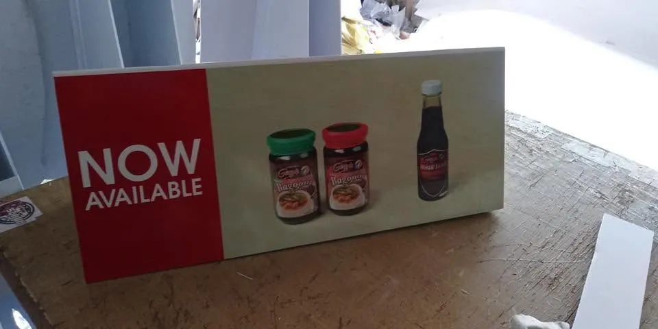 Gerry's Grill sintra board display, fresh off MCAV's printer
