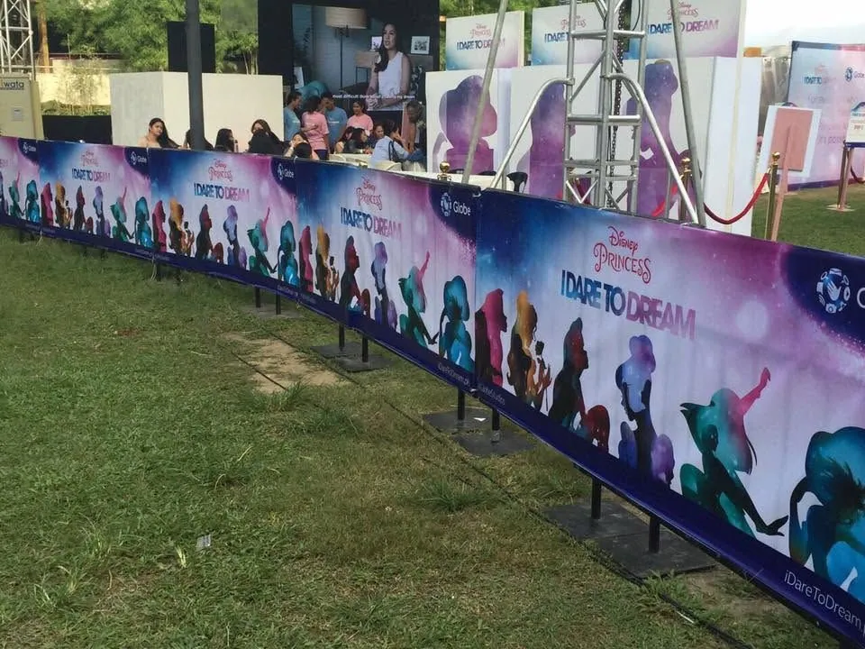 Globe framed tarpaulin, printed and installed by MCAV