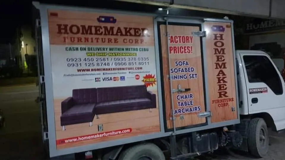Homemaker Furniture vehicle wrap, printed and installed by MCAV