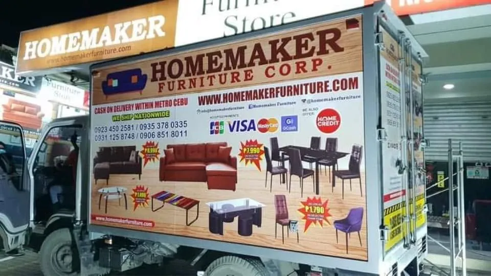 Homemaker Furniture vehicle wrap, printed and installed by MCAV