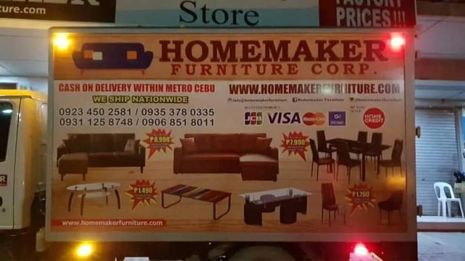 Homemaker Furniture vehicle wrap, printed and installed by MCAV