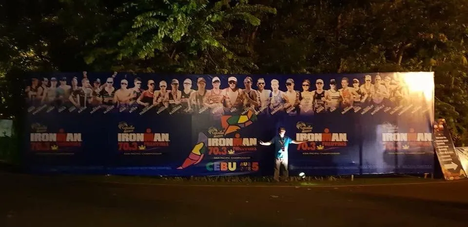 IRONMAN 70.3 Philippines tarpaulin, printed and installed by MCAV