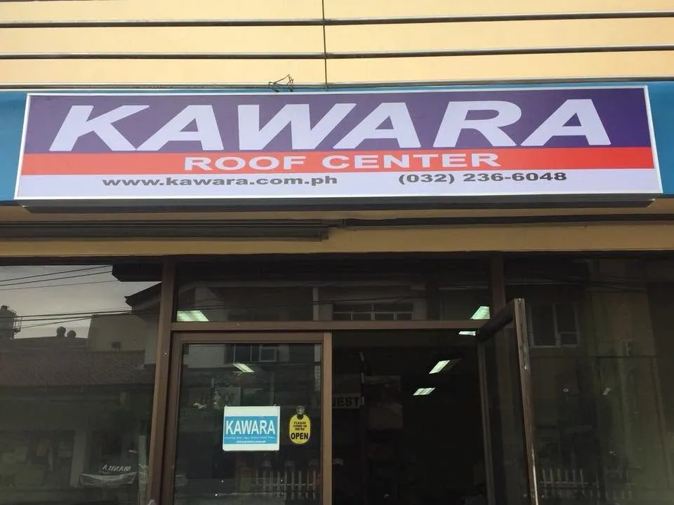 Kawara Roof Center Panaflex sign, printed and installed by MCAV