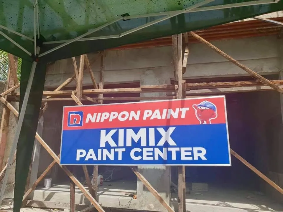 Kimix Paint Center Panaflex sign, fresh off MCAV's printer