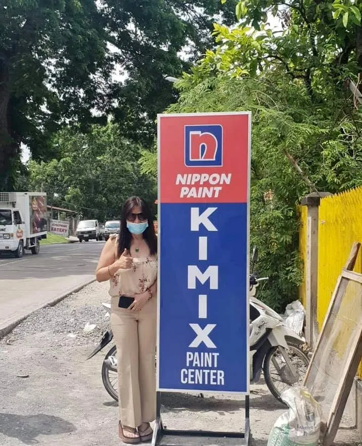 Kimix Paint Center Panaflex sign, printed and installed by MCAV