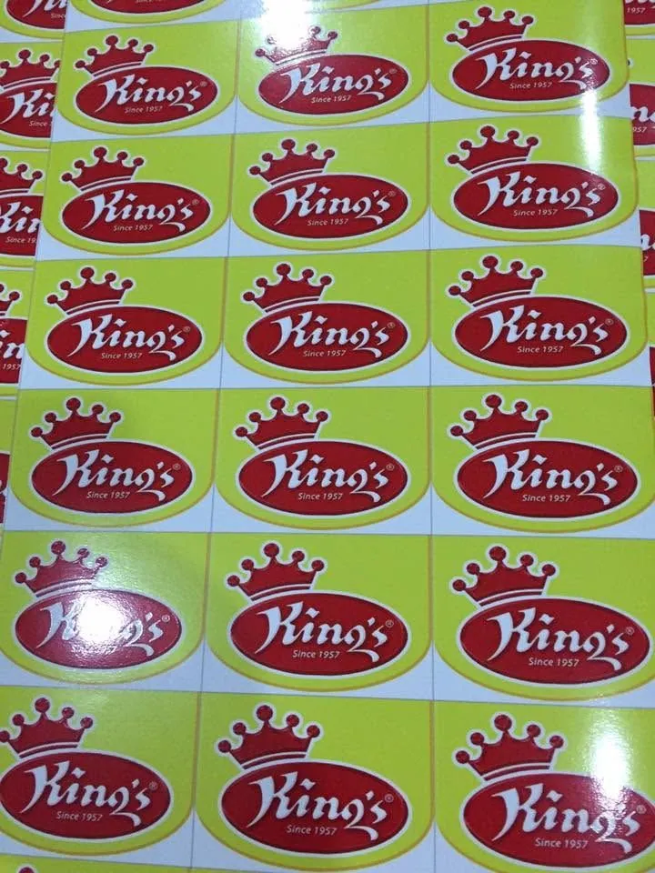 King's labels, fresh off MCAV's printer