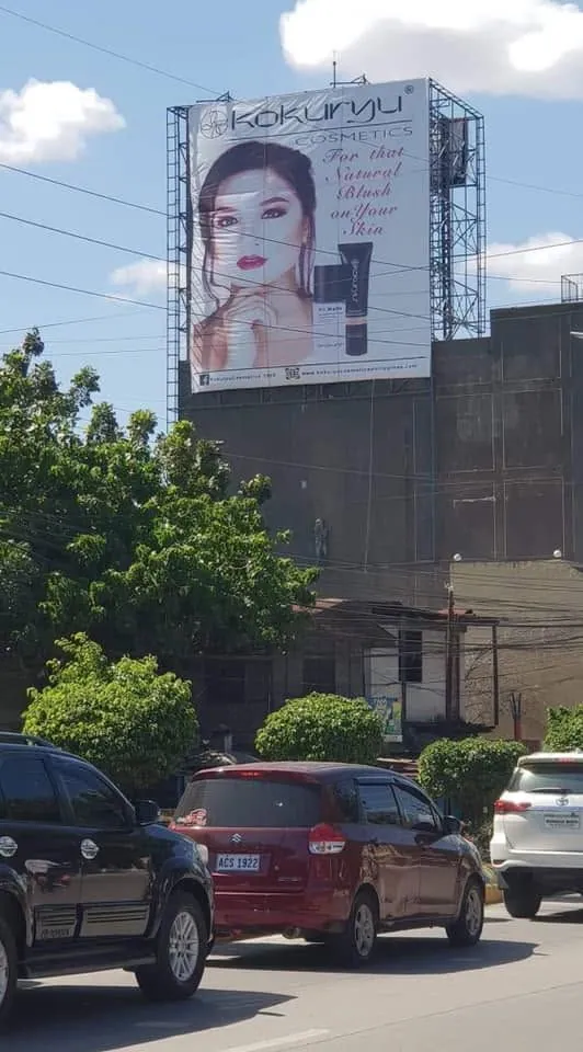 Kokuryu Cosmetics billboard, printed and installed by MCAV