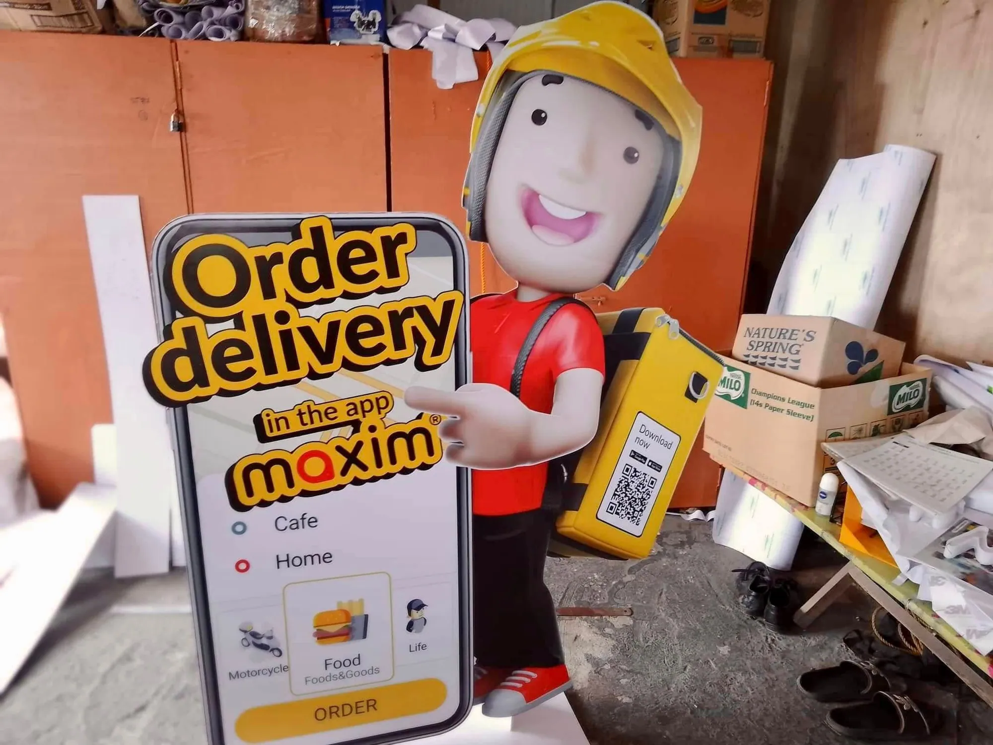 Maxim standee, fresh off MCAV's printer