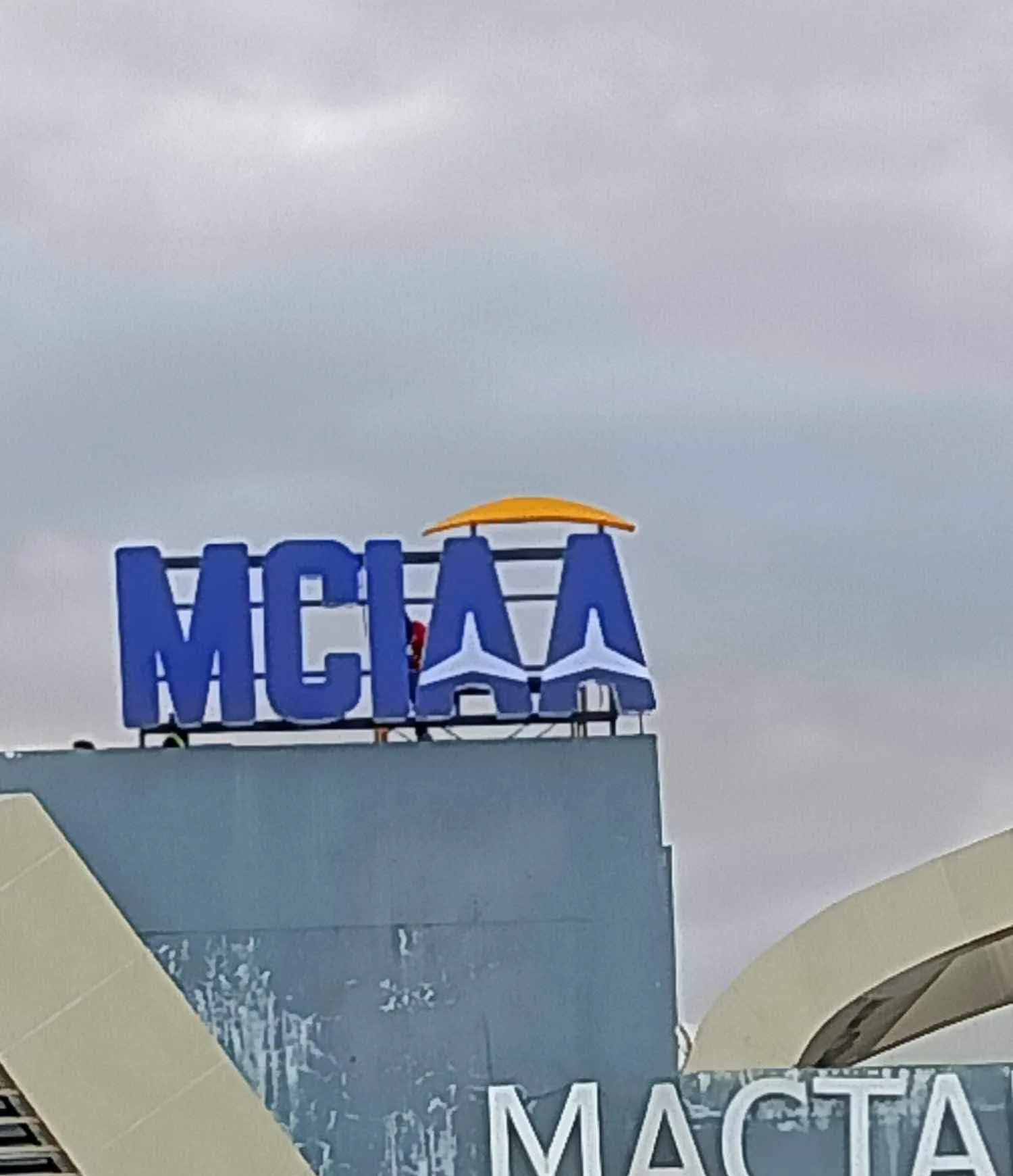 MCIAA acrylic built-up letters at MCIAA building, Lapu-Lapu City, Cebu, printed and installed by MCAV