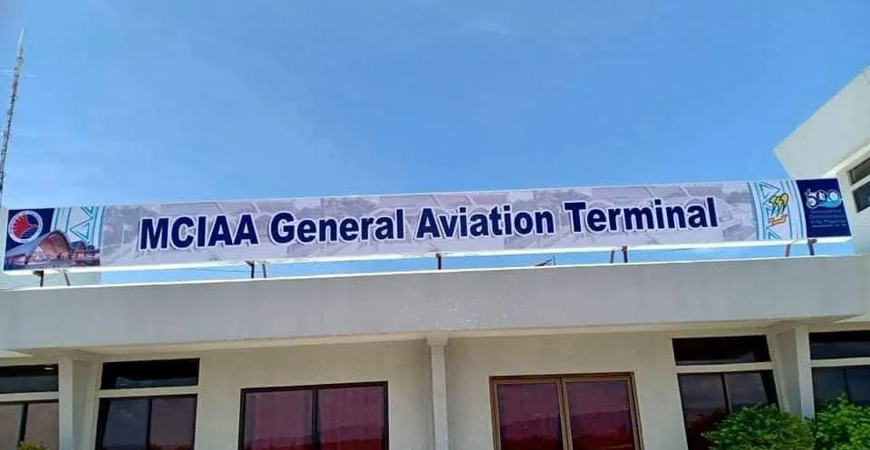MCIAA Panaflex sign at MCIAA General Aviation Terminal, printed and installed by MCAV