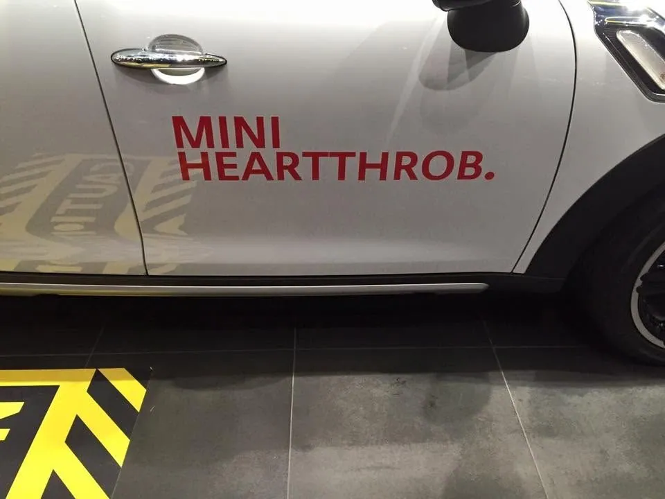 MINI vehicle wrap, printed and installed by MCAV