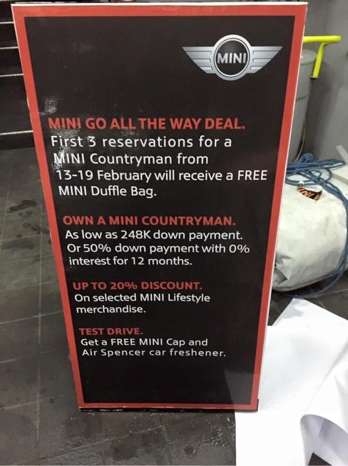 MINI sintra board display, printed and installed by MCAV