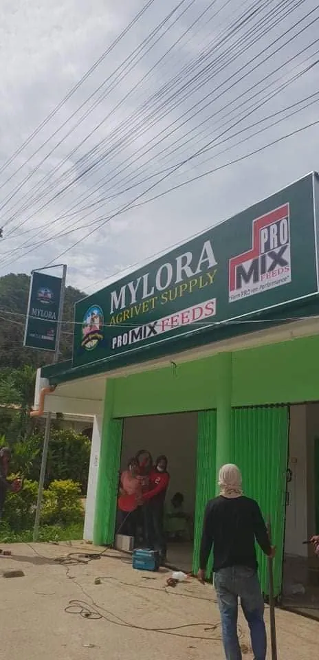 Mylora Agrivet Supply Panaflex sign, printed and installed by MCAV