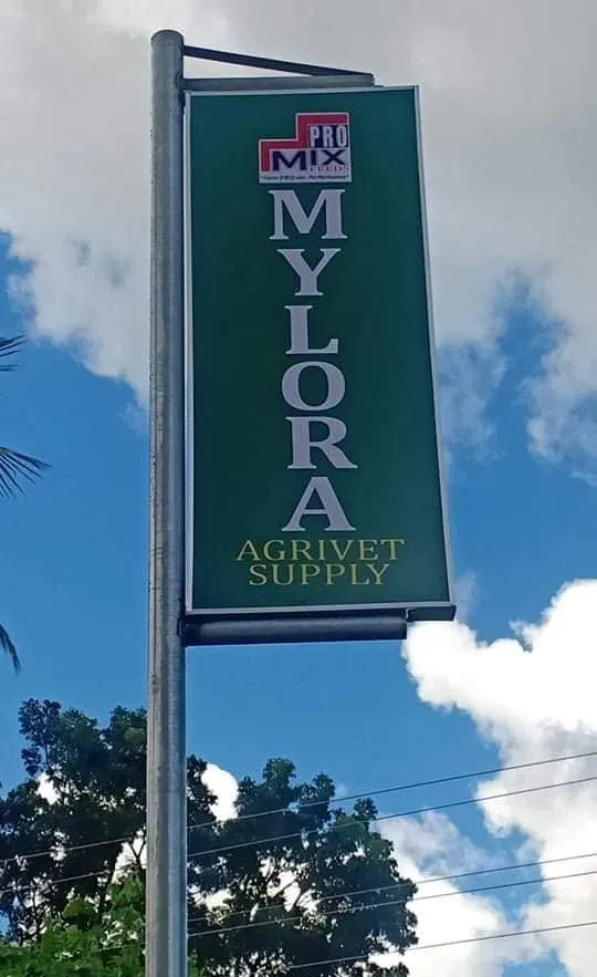 Mylora Agrivet Supply Panaflex sign, printed and installed by MCAV