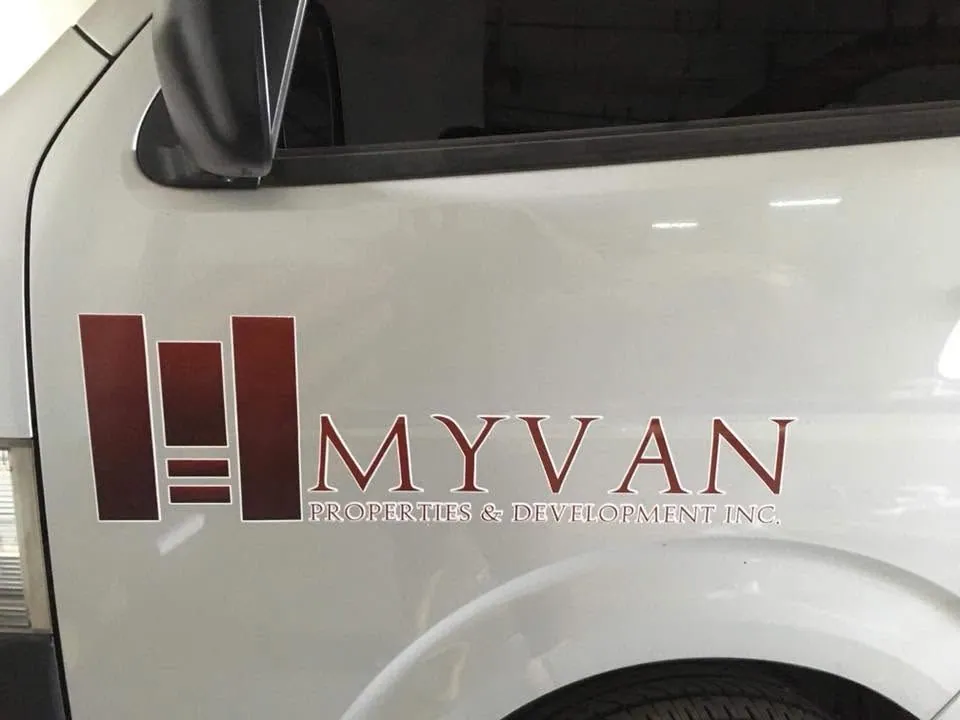 MyVan Properties & Development Inc. vinyl graphics, printed and installed by MCAV