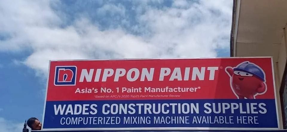 Nippon Paint Panaflex sign, printed and installed by MCAV