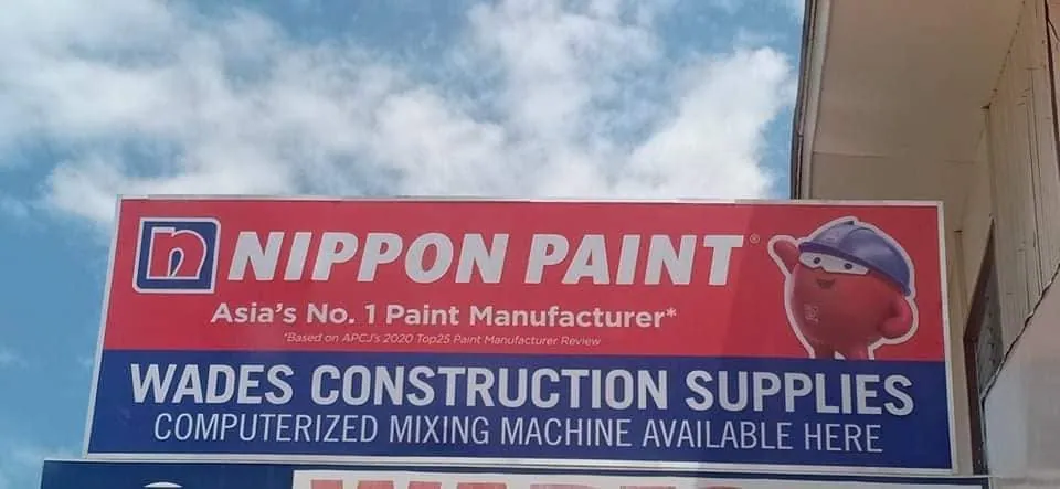 Nippon Paint Panaflex sign, printed and installed by MCAV