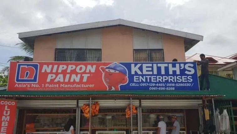 Nippon Paint Panaflex sign, printed and installed by MCAV