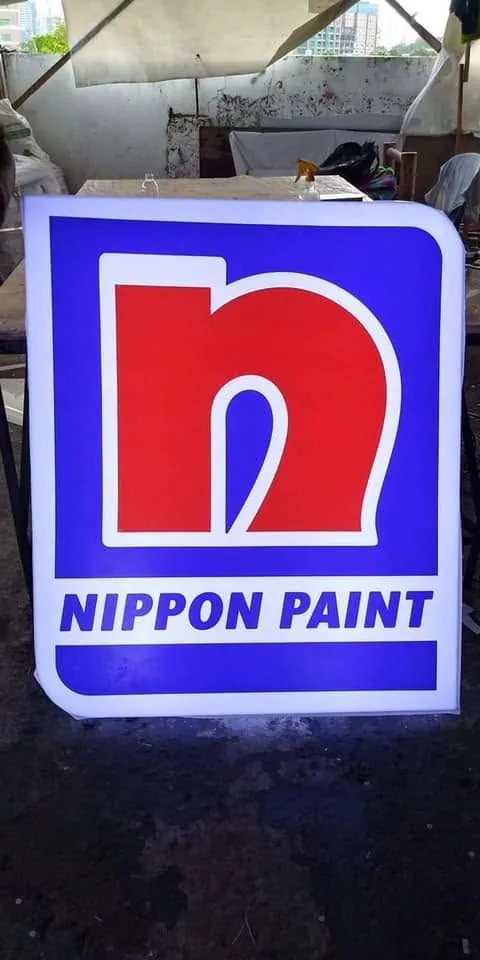 Nippon Paint lighted sign, fresh off MCAV's printer
