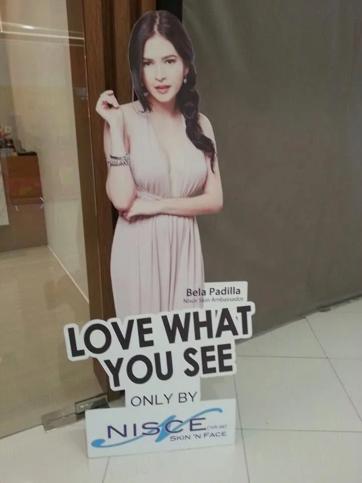 Nisce Skin 'N Face standee, printed and installed by MCAV