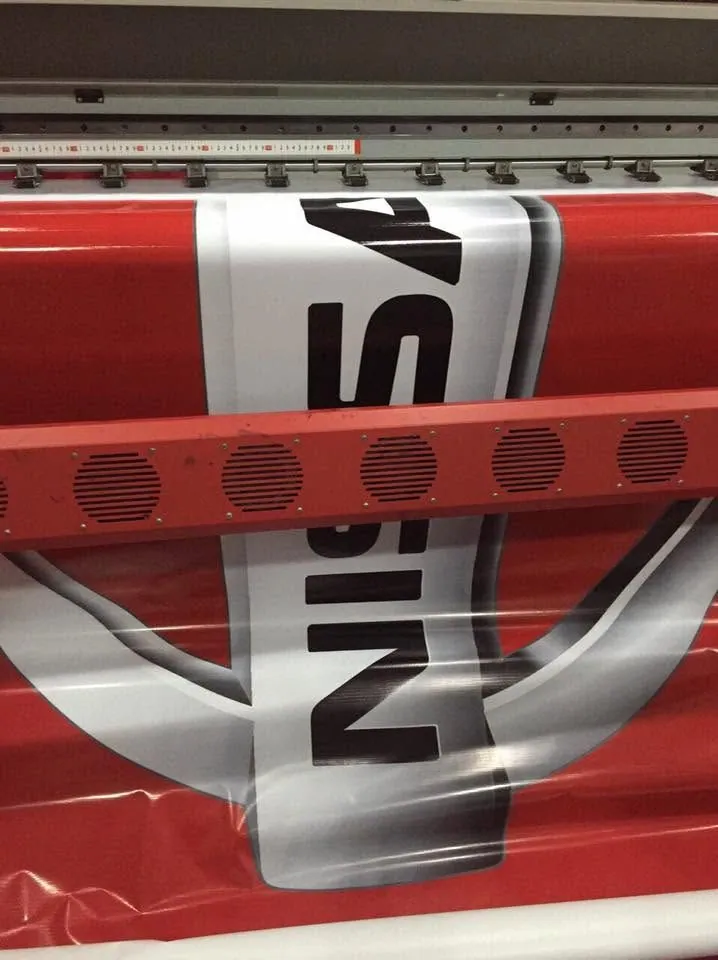 Nissan tarpaulin, fresh off MCAV's printer