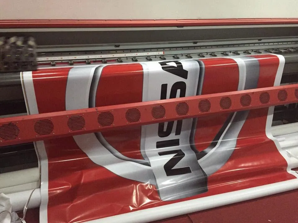 Nissan tarpaulin, fresh off MCAV's printer