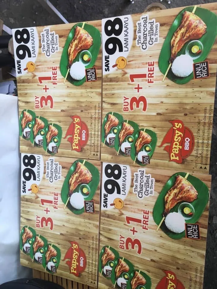 Papsy's BBQ posters, fresh off MCAV's printer