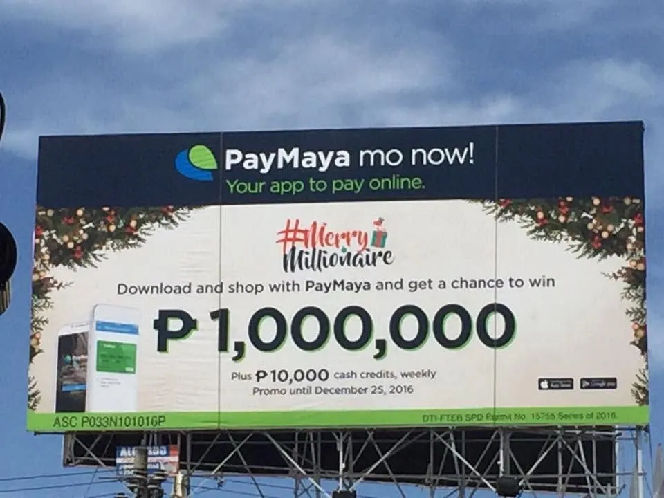 PayMaya billboard, printed and installed by MCAV