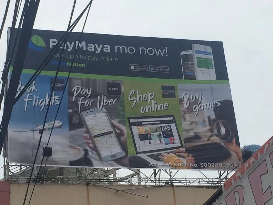 PayMaya billboard, printed and installed by MCAV