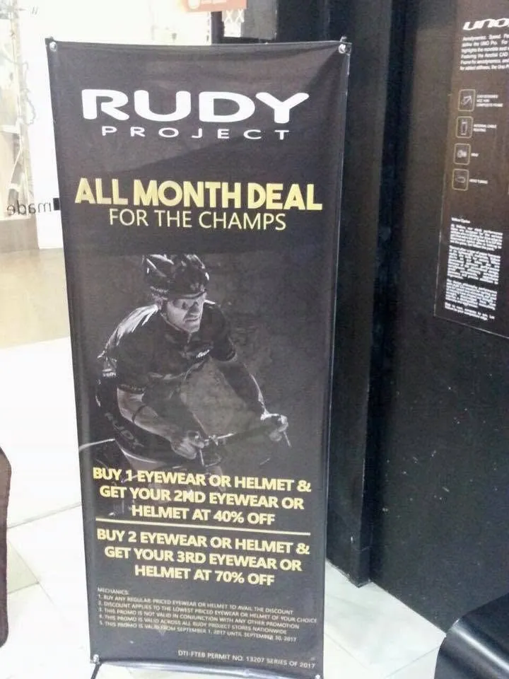 Rudy Project X-banner, printed and installed by MCAV