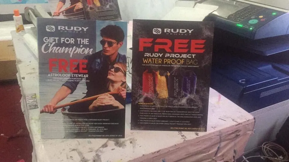 Rudy Project posters, fresh off MCAV's printer